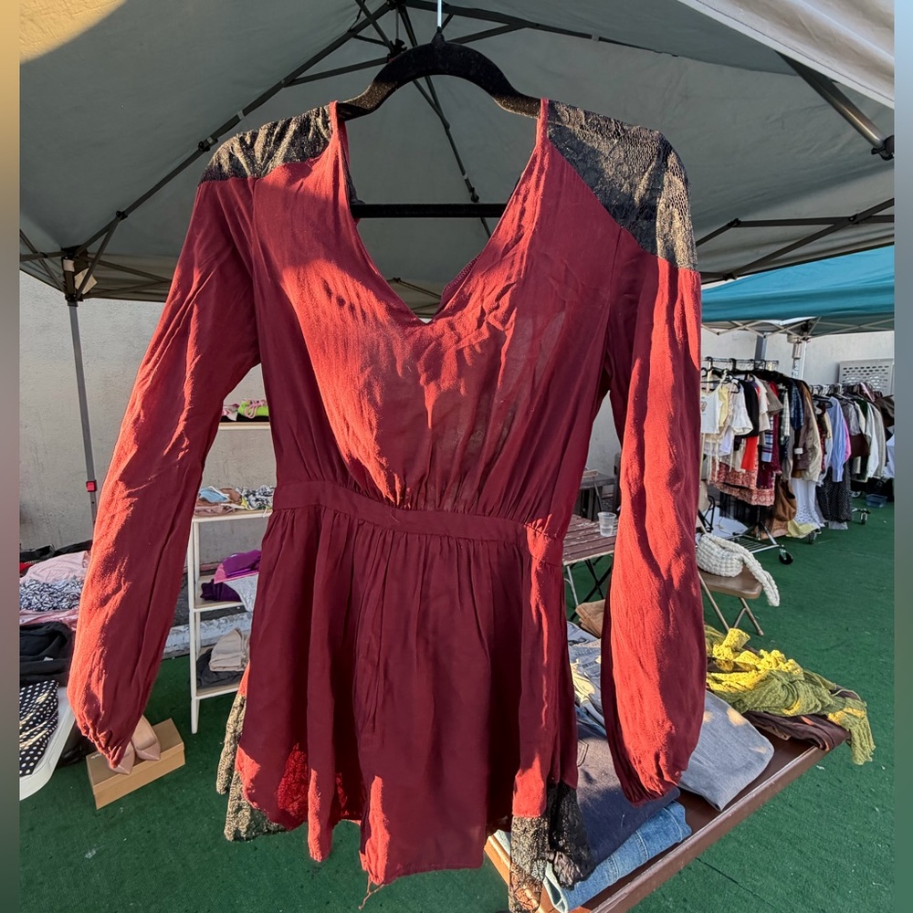 Elegant Burgundy Romper